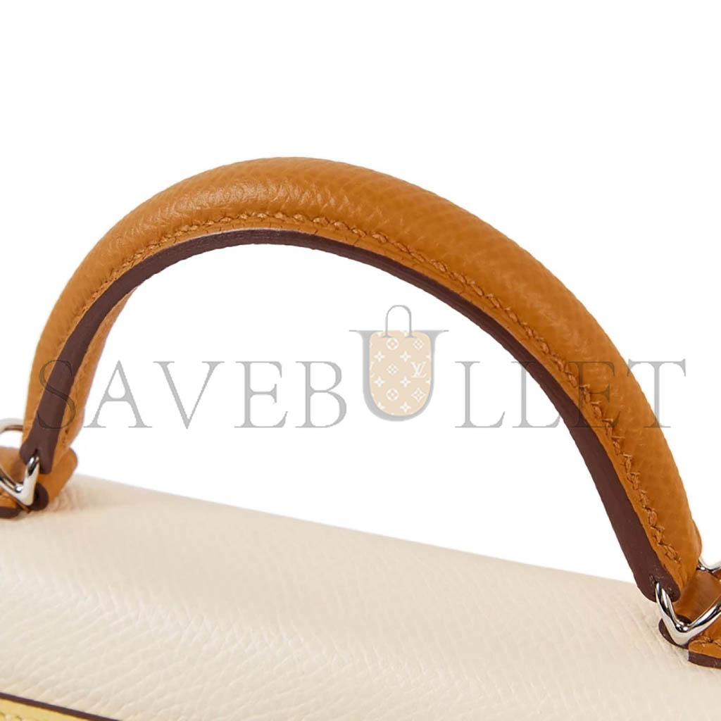 HERMÈS MASTER MINI KELLY II EPSOM VEAU EPSOM TRICOLORE (19*12*5.5cm)